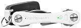 KeySmart Pro - Compact Key Holder w LED Light & Tile Smart Technology, Track your Lost Keys & Phone w Bluetooth (up to 10 Keys, White)