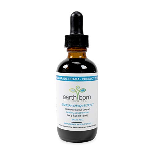 Anti-Inflammatory Supplement for Blood Pressure with Amino Acids, Antioxidant Formula, Water-Soluble Siberian Chaga Mushroom Extract with 2 oz Dropper - Earthborn Products