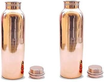 Best Quality 1000 ML Water Bottle Pure Copper 2 Bottle set For Health Benefits