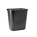 Rubbermaid Commercial Soft Molded Plastic Wastebasket, 7 Gal, Black