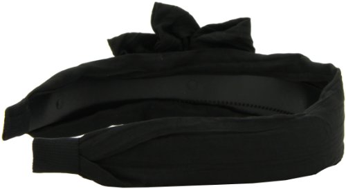 Caravan Rose Bud Topped With Crystal On Gathered Fashion Fabric Headband