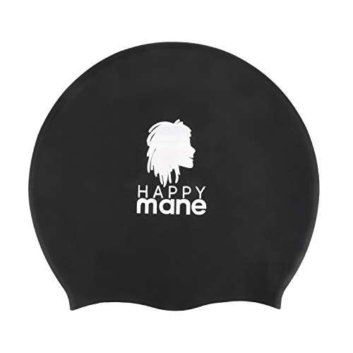 Happy Mane Silicone Swim Cap for Braids and Dreadlocks Keeps Your