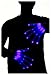 GlowCity Light Up LED Skeleton Hand Gloves (One Size, Blue)