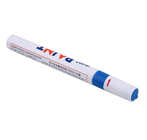 JiaUfmi Waterproof Permanent Touchup Paint Marker Pen for Car Tyre Metal Rubber Plastic Wedding Ablum Signature, blue