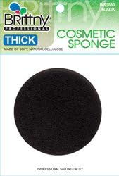 Brittny Rubber Cosmetic Sponge - Black Thin