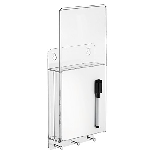 mDesign Mail, Letter Holder, Key Rack Organizer with DryErase Board