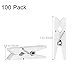 VORCOOL 100Pcs White Mini Wooden Clothespins 0.98 X 0.11 Inch for Hanging Photos, Crafts, Party Decorations, Baby Showers, and Artwork Display
