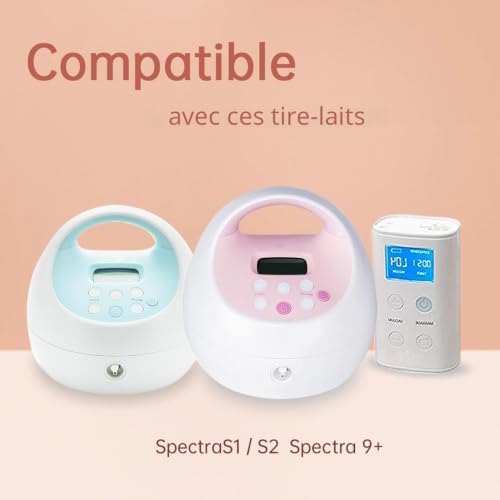PumpMom-us Spectra Breast Pump Parts Replacement Duckbill Valves, Tubes & Backflow Protection Membrane for Spectra S1 S2 9 Plus Breast Pump