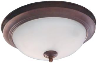 DM Lighting 79586-PPP Brown Ceiling Fixture, 13-Inches Long with Round Finial and Two 18-Watt Compact Fluorescent Lamps, Energy Star Rated
