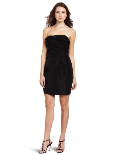 Plenty by Tracy Reese Women's Ruched Strapless Dress, Black, 4