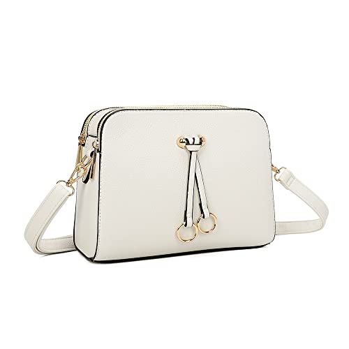 ELIOX Women's Small Shoulder Bag with 3 Large Compartments – Hand Bag PU Leather Synthetic – Fashion Handbag Shoulder Bags – Crossbody Bag