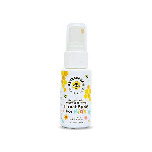 Bee Propolis Throat Spray for Kids by Beekeeper’s Naturals | Premium 95% Bee Propolis Extract | Natural Throat Relief and Immune Support | Sweetened with Raw Buckwheat Honey