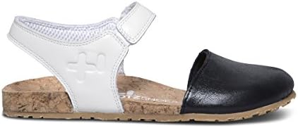 OTZ Jessica Leather Closed Toe Sandal 40 Black/White