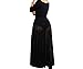 TomYork Black Sheer Slit Panty Luxe Maxi Skirt(Size,L)