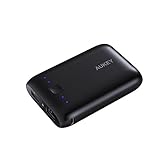 AUKEY 10050mAh Portable Charger with 2.1A Output Power Bank & Dual USB Port Battery Pack for iPhone X / 8 / Plus, Samsung Note8 / S8 / S8+ and More