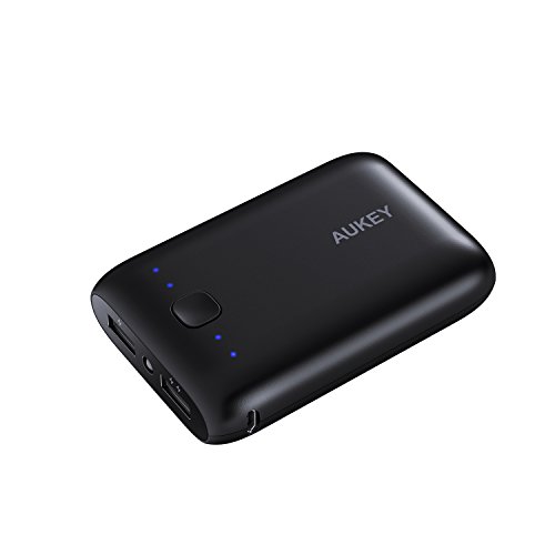 AUKEY 10050mAh Portable Charger with 2.1A Output & Dual USB Port for iPhone 7/6S/Plus, Samsung S7/Edge, Google Nexus 5X/6P and more