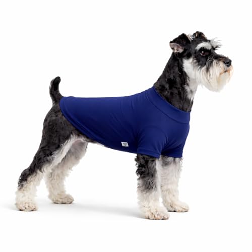 LoveLongLong Spring Summer Cooling Dog T-Shirt with UV Protection and Moisture-Wicking Fabric Blank Color Navy blue M — image 1