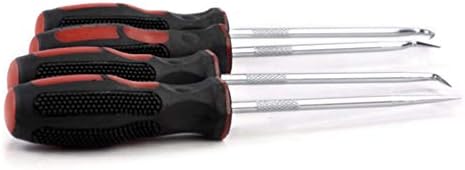 Precision Pick and Hook Set, 4-Piece Carbon Steel Hook Oil Seal Screwdriver Kit Set for Assembling Repairing Disassembling Small Parts