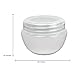 Beauticom (6 Pieces of White Frosted) 10g or 10ml Durable Cosmetic Sample Empty Refillable Container, Plastic Makeup Cosmetic Cream Jar Pot Bottle Container