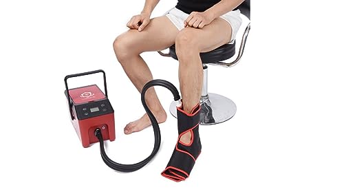 CoolGards Cold + Compression Therapy Machine with Complete Kit with 4 Therapeutic Pads (Knee, Ankle, Shoulder and Full Leg)