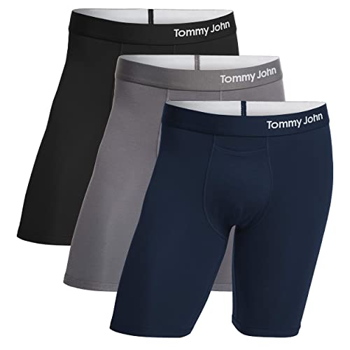 Tommy John Men’s Underwear Cool Cotton Boxer Briefs with Contour
