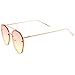 zeroUV - Modern Temple Brow Bar Rimless Gradient Colored Flat Lens Aviator Sunglasses 59mm