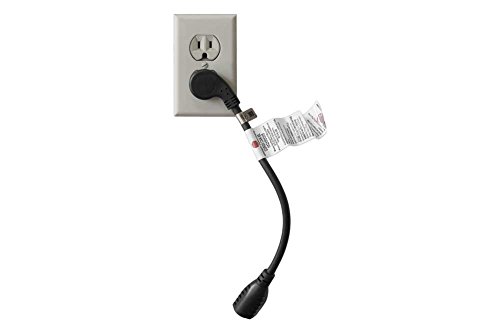 SF Cable, 1ft Ultra Low Profile Angle NEMA 5-15P to 5-15R with 12 inches 16/3 AWG SJT Black