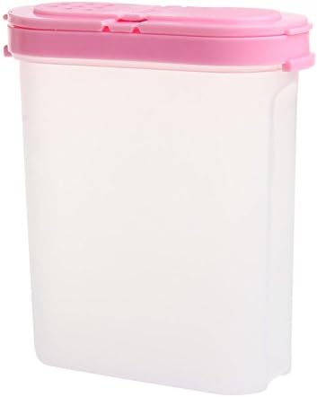 Usdepant Plastic Oval Double Cap Condiment Dispenser Seasoning Condiment Storage Container (pink)