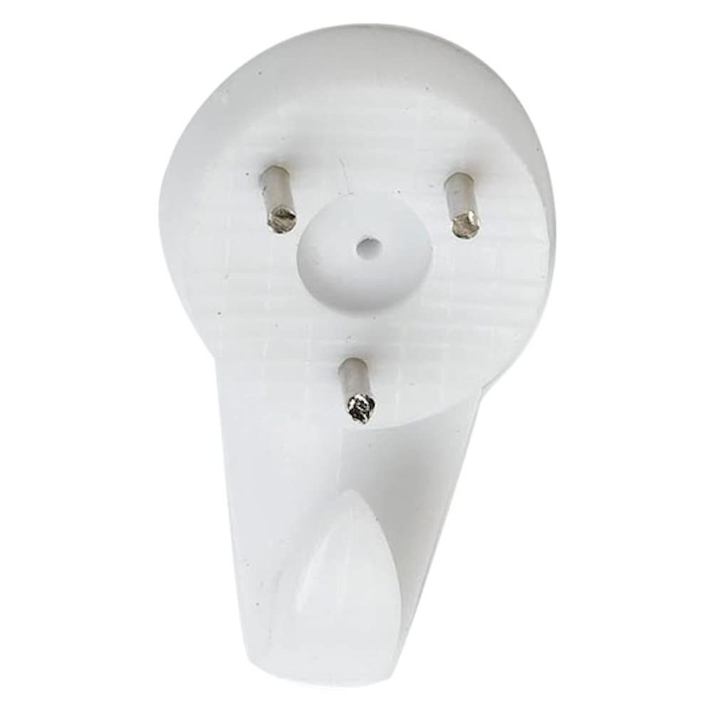 Merriway BH06717 (20 Pcs) Large (40mm) Hardwall Picture Hooks, White - Pack of 20 Pieces