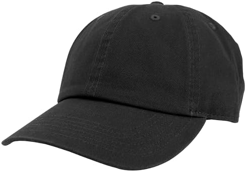 Low Profile Dyed Cotton Twill Cap Black at Amazon Men's Clothing