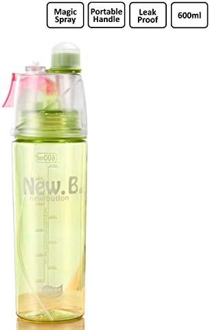 Kids Mandi™ Newest Design 2 in 1 Plastic Drinking and Spray Water Bottle for Outdoor Bicycle Cycling Sports Gym (Green, 600 ML)