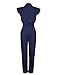 PrettyGuide Women V Neck Wrap Cap Sleeves Tunic Jumpsuit Rompers Long Pants