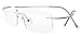 Eyekepper Titanium Rimless Reading Glasses Readers Men Women Silver +0.0