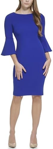 lounia fluted sleeve knitted bodycon midi dress TED BAKER Lounia Fluted Sleeve Knitted Bodycon Midi Dress