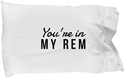 Funny Standard Size Soft Pillow Case "You're In My REM" Quote, ~20 x 30 inches (White) Microfiber, Decorative Accent Pillowcase, Perfect Housewarming Gift
