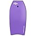 Goplus 41 inch Super Bodyboard Body Board EPS Core, IXPE Deck, HDPE Slick Bottom with Leash, Light Weight Perfect Surfing for Kids and Adults (Purple)
