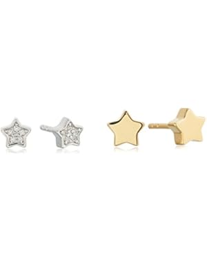 Sterling Silver Star Stud Earrings
