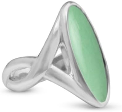 Sterling Silver Utah Variscite Elongated Ring