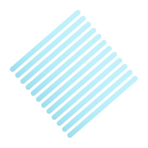 ORFOFE 24pcs Non-Slip Stickers Safety Strips for Bathtub Shower Treads with Scraper Non-Slip Bathtub Strips Safety Strips for Ladders Transparent Tub Mat Shower Safety Mats Sky-Blue Peva