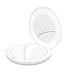 Spaire Compact Mirror 1x / 5x Magnification With Light USB Rechargeable Double-sided Makeup Mirror Portable for Makeup, Traval, Gifts, etc ( White )