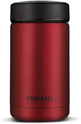 CENSUN 400ML 14oz Stainless Steel Flask Double walled Insulated Vacuum Thermos Tumbler Cup Travel Drinking Mug Leak Proof Outdoor Sport Hot Cold Water Bottle (Red)