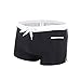 MASS21 Men's Swimming Boxer Shorts Solid Color Swimwear with Pocket & Drawstring