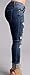 Chuanqi Women's High-waisted Ripped Holes Skinny Jeans Plus Size