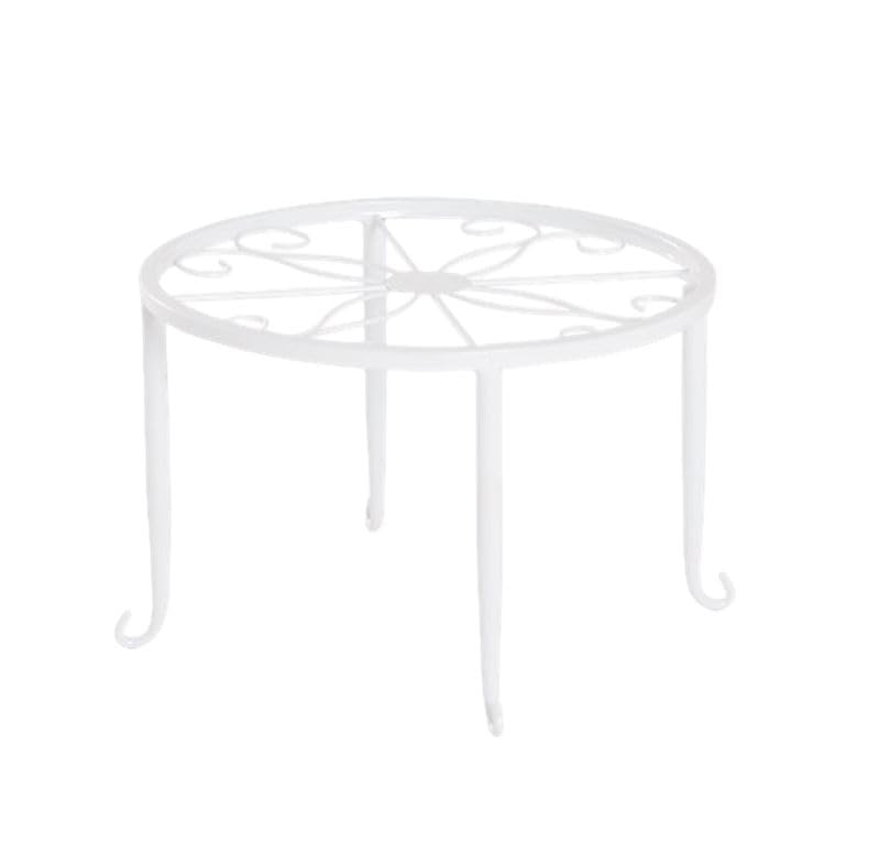 Photo 1 of 1 Pack Metal potted plant stand, rust-proof iron flower pot stand, heavy duty pot stand for indoor patio(White)