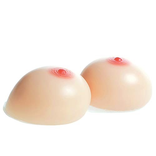 Silicone Breast Forms - Bra Enhancer, Concave Full Prosthesis Breathable Gel Medium Skin Separated Chest, C Cup 800 Gram Light Nude - Thumbnail 7
