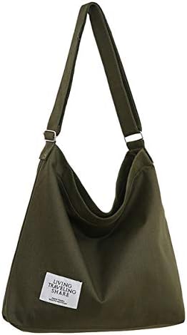 Covelin Women's Retro Large Size Canvas Shoulder Bag Hobo ...