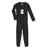 Cute Rascals My Bag of Holding is Full Cotton Long Sleeve Crewneck Unisex Infant Sleepwear Pajama 2 Pcs Set Top and Pant - Black, 5/6T