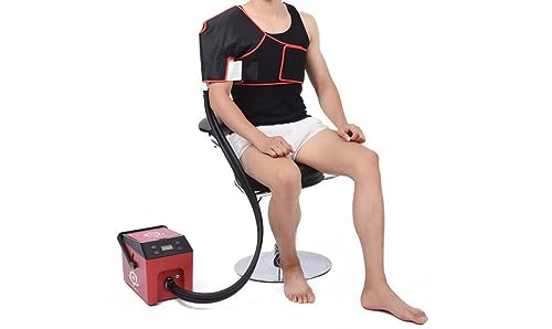 CoolGards Cold + Compression Therapy Machine with Complete Kit with 4 Therapeutic Pads (Knee, Ankle, Shoulder and Full Leg)
