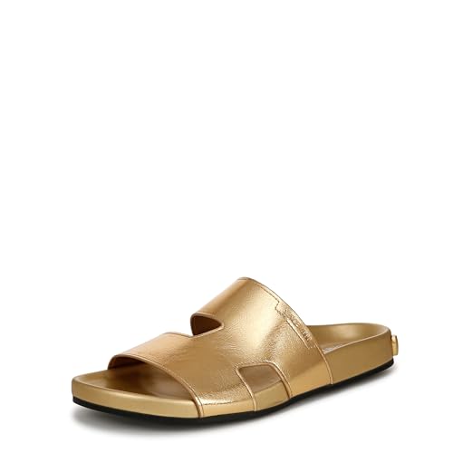 Franco Sarto Womens Britt Slide Sandal Gold 9 M