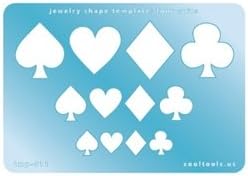 Cool ToolsJewelry Shape Template - Four Suits